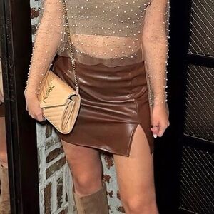 Shein // Pleather Skirt